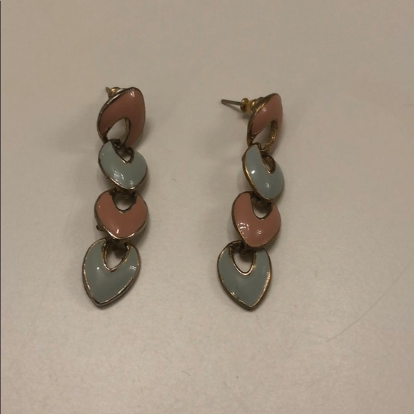 Jewelry - Vintage 80’s pink and blue earrings